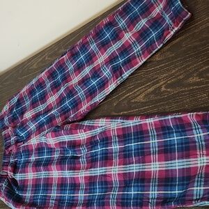 LL Bean Pants Pajama Plaid Flannel Fleece Lined Cotton Heavyweight  Large
